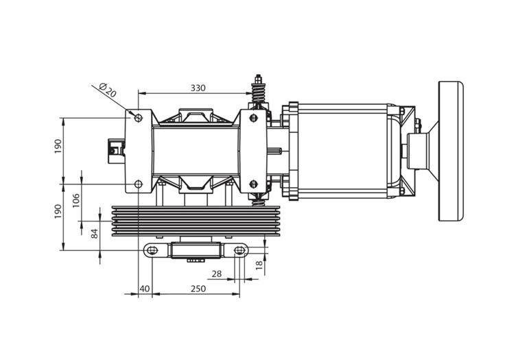 VOLPİ V2X DİŞLİLİ MAKİNE MOTORU-TEKNİK ÇİZİM1