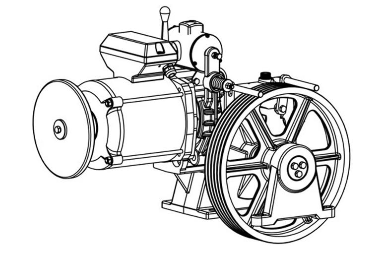 VOLPİ VF2 DİŞLİLİ MAKİNE MOTORU-TEKNİK ÇİZİM0