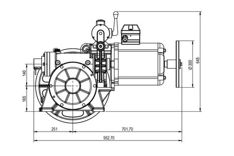 VOLPİ VF2 DİŞLİLİ MAKİNE MOTORU-TEKNİK ÇİZİM1